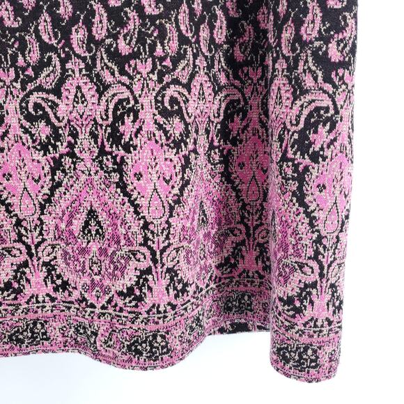 Maeve Boho VTG inspired Tapestry Paisley Geometric Metallic Shift Dress Lined XS - Picture 4 of 11